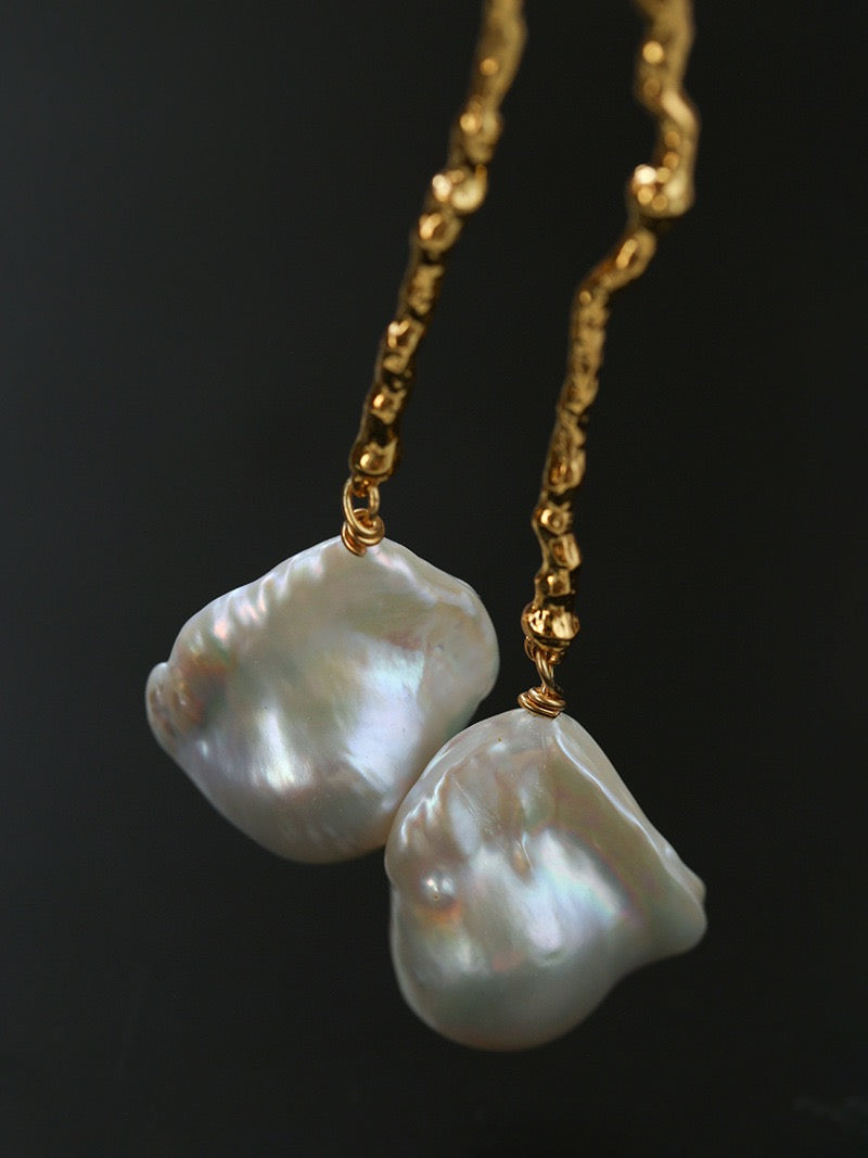 Branch Baroque Pearl Drop Earrings