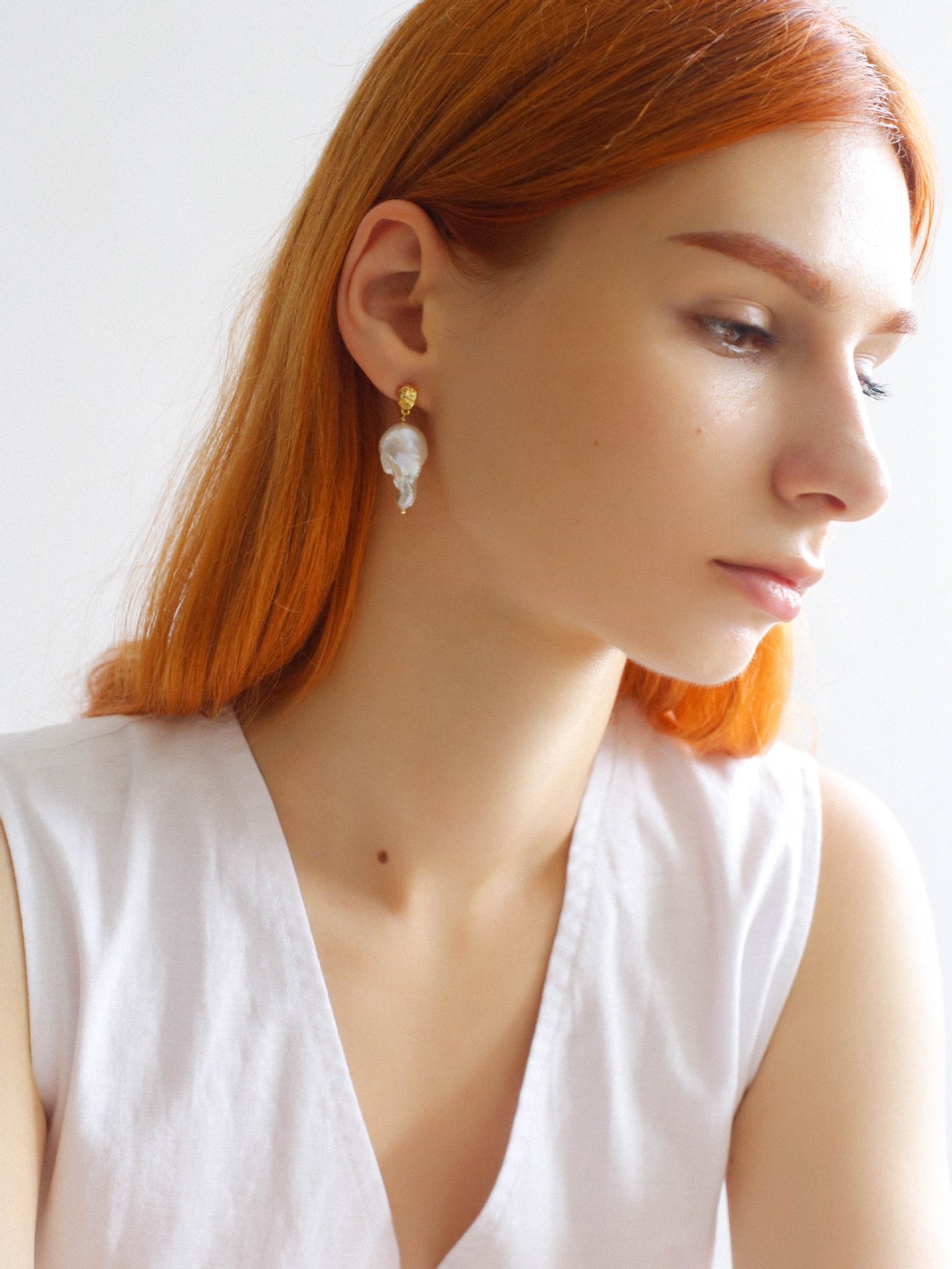BJ012 Baroque Pearl Earrings | Forever in Bloom
