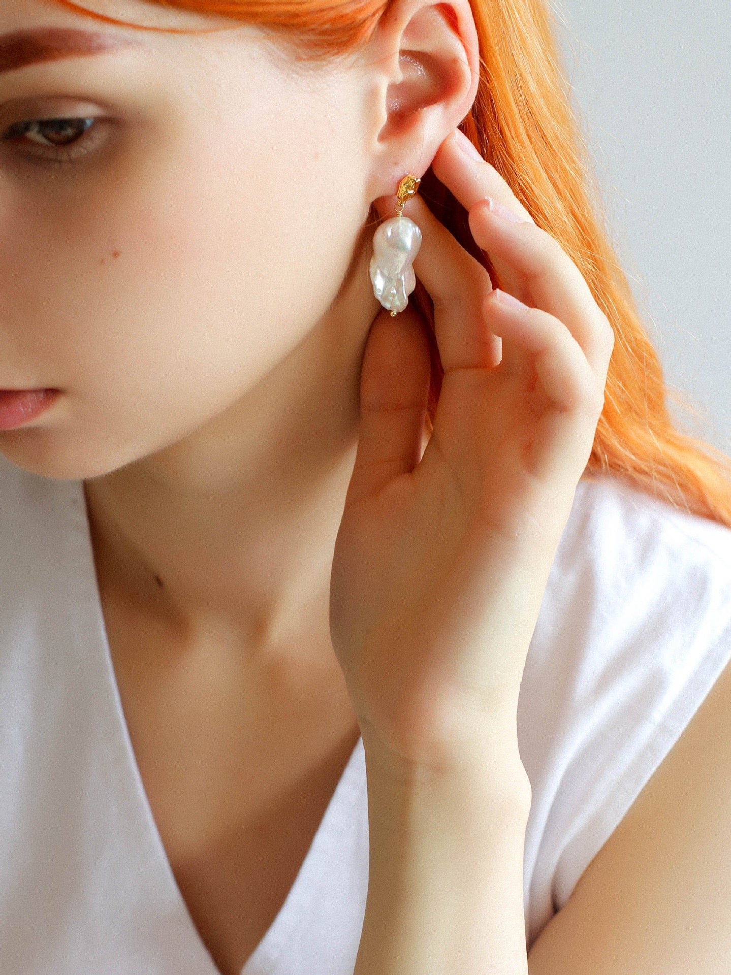 BJ012 Baroque Pearl Earrings | Forever in Bloom